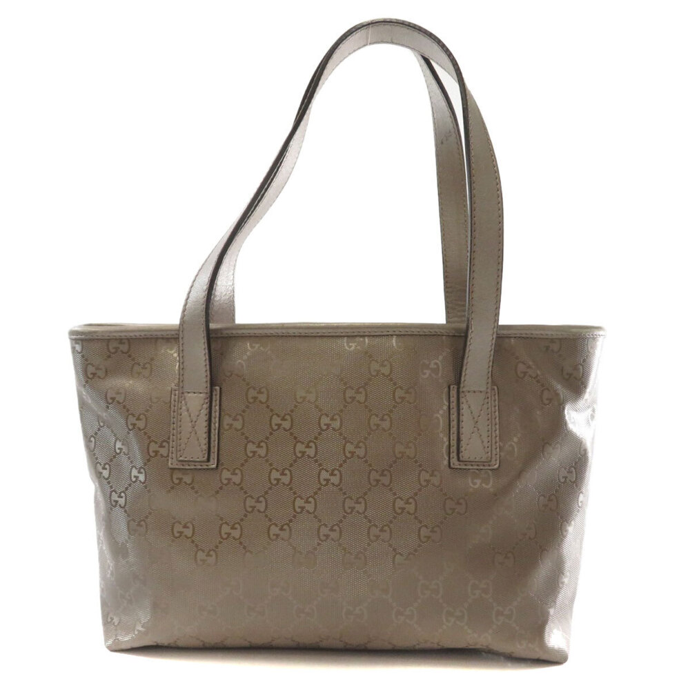 Gucci metallic GG Bag Imprime canvas Tote Gray leather